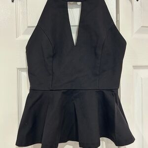 Papaya size medium black halter top